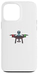 Coque pour iPhone 13 Pro Max Design drôle de pilote de drone extraterrestre OVNI.