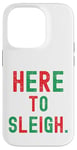 iPhone 14 Pro Here to Sleigh Xmas funny Slay Christmas Puns Women Girl Case