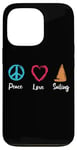 Coque pour iPhone 13 Pro Peace Love Sailing Captain Boat Sport