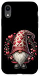 iPhone XR Love Gnome Valentines Day Wreath For Her With Cute Hearts Case