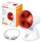 Beurer IL35 Infrared Heat Lamp, Soothing Heat For Colds And Muscle Tension, Infrared Therapy For Improved Blood Circulation, With 3-Level Treatment Timer, 100% UV Blocker, Medical Device