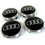 AU07 - 77MM 4-pack Centrumkåpor Till AUDI Silver one size