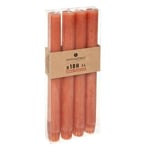 Lot de 4 Bougies Bâton "Rustic" 24cm Orange Ambre