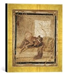 Kunst für Alle 'Encadré Image de 1er siècle Scène érotique/röm. Mural Fois., Impression d'art dans Le Cadre de Main de qualité Photos, 30 x 30 cm, Or Raya