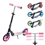 AREBOS Trottinette Roller Kick Roller Adultes et Enfants Hauteur réglable Sangle