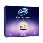 Manix King Size Max : Boite de 144 Préservatifs pour Homme de Grande Taille Xl – Plus larges, Plus Longs et Extra Fins pour un Confort Maximal / Diamètre 56mm