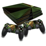 Ensemble Polygone Camouflage Autocollant Peau Film Adapté pour Ps4 Pro Console