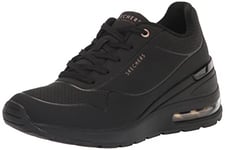 Skechers Women's Million AIR Sneaker, Black, 5.5 UK