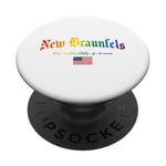 New Braunfels Gothic Design Lgbtqai+ rainbow Version PopSockets PopGrip Adhésif