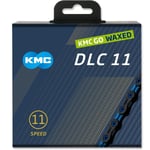 KMC  DLC 11 Black/Blue Waxed 118L chain