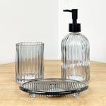 Hand Soap Dish Lotion Dispenser Set Tumbler Cup Toothbrush Holder Bathroom Sink