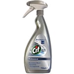 Cif Professional Stainless Steel and Glass Cleaner 750ml