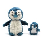 Ptipotos Plush Blue Penguin with Baby