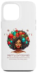 Coque pour iPhone 13 Pro Max Fille noire magique à la peau brune, mélanine, sœur de Noël