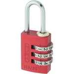 ABUS Combination lock 145/20 red - suitcase lock, locker lock, etc. - aluminum padlock - individually adjustable number code - ABUS -Safety level 3