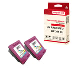 NOPAN-INK - x2 Cartouches compatibles pour HP 301CL XL 301CLXL Cyan + Magenta + Jaune pour HP DeskJet 1000 1010 1050 1050 a 1510 2050 2050 a 2510 254