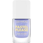 Catrice Pastel Please Vernis à ongles n° 020, bleu, durable, hautement pigmenté, scintillant, couleur intense, sans acétone, végétalien, sans particules de microplastique, sans parfum, 10,5 ml