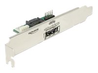 Delock Slot Bracket 1 X Esatapd 5 V / 12 V - Intern Til Ekstern Sata-Panel - 4-Pin Mini-Strømkontakt, Sata, 9-Pins Usb-Header Til 11 Pin Usb/Esata (5/12 V)