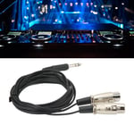 Stereo Sound Cable 3 Meter Dual XLR Female To 6.35mm 3 Pin Male Cable For