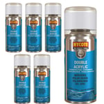 Hycote Colour Spray Paint Aerosol  Mercedes Polar Silver 150ml Fast Dry x6