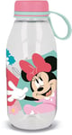 STOR TataWay in viaggio si cresce Disney Gourde Ecozen transparente pour filles Tritan Minnie 460 ml avec capuche et poignée en silicone