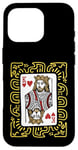 iPhone 16 Pro King Of Hearts Doodle - Vintage Graphic Card Game Lover Case