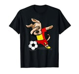 Dabbing Dog Belgium Soccer Fans Jersey Belgian Football Art T-Shirt