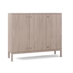 Stolab - Prio Skänk Hög Ek Trädörr, 120 x 135 x 39, Ytbehandling Vitolja 5 - Sideboards - Måns Sjöstedt - Träfärgad - Trä