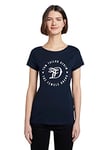 TOM TAILOR Denim Women's Jersey T-shirt made from organic cotton 1016431, 10360 - Real Navy Blue, XS