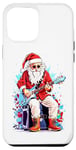 Coque pour iPhone 15 Pro Max Guitare de Noël Père Noël Krampus