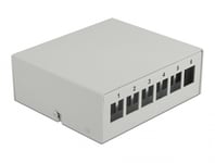 DELOCK – Keystone Patch Panel 6 Port grey (43410)