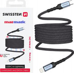 Kabel Usb Swissten Magnetic Data Cable Self-Winding Usb-C / Lightning 1 M