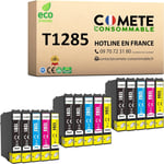 Comete, Marque Française - T1285-15 Cartouches D'Encre Compatibles Avec Epson T1285 Renard (T1281 T1282 T1283 T1284) - Pour Epson Stylus T22 Office Bx305F Bx305Fw Sx125 Sx130 Sx230[DYJ070515]