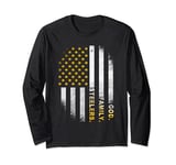 God Family Steelers-Pro Us Flag Shirt Father's Day Dad Gift Long Sleeve T-Shirt