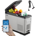 VEVOR Refrigerateur Portable a Compression 15 L, Mini Frigo de Voiture 12/24 V CC et 100-240 V CA, Glaciere a Zone Unique, -20 °C a 20 °C Reglable,