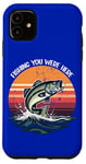 Coque pour iPhone 11 Vintage Fishing You Were Here : des jeux de mots qui accrochent le cœur de papa