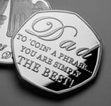 The Commemorative Coin Company Coin a Phrase'. Gift/Present. Best, Silver, from Son/Daughter/Dad/Father/Fathers Day