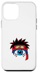 Coque pour iPhone 12 mini Design audacieux des yeux d'anime - Expression artistique vibrante