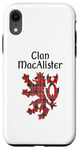 Coque pour iPhone XR Clan MacAlister Tartan Nom de famille écossais Scotland