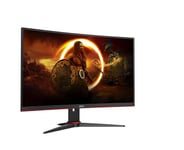 AOC Écran gaming incurvé CQ27G2U 68 cm (27 pouces) (QHD, HDMI, DisplayPort, FreeSync, temps de réponse de 1 ms, 144 Hz, 2560x1440) noir/rouge