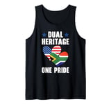 Half African Half American USA Flag South Africa Tank Top