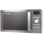 Russell Hobbs Stainless Steel Digital Microwave 20 Litre 800W Solo Digital with 5 Power Levels, Defrost Function & Easy Clean, 60 Minute Timer, 8 Auto-Cook Menus, RHMD828SS