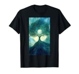 Fantasy Yggdrasil Tree Life Nature Spiritual Moon T-Shirt