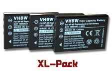 vhbw 3x Batteries compatible avec Creative Divi Cam 428 appareil photo APRN (1000mAh, 3,6V, Li-ion)