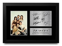 HWC Trading FR A4 Friends Joey Chandler Ross Phoebe Rachel Monica Cadeaux Imprimé Signé Autographe Photo pour les fans de télévision - A4 Encadré