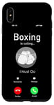 iPhone XS Max Boxing Vintage Phone Display Boxing Is Calling I Must Go Case