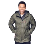 Peter Storm Mens Tornado Waterproof Jacket with Adjustable Hood, Hiking Raincoat - Khaki - Size Medium