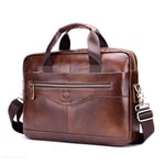 Porte-Documents Vintage pour Ordinateur de Bureau pour Homme Messenger Sacs Sac à bandoulière Sacs à Main Postman Brown