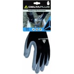 Gants Delta Plus Tricot Polyester / Paume Nitrile - Dpve712gr0 T7