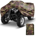 Bâche pour voiture, atv Quad Cover Outdoor Winterproof Dust Rain Ochrona uv 190T Kamuflaż xxxl (256 x 110 x 120 cm) Rapanda